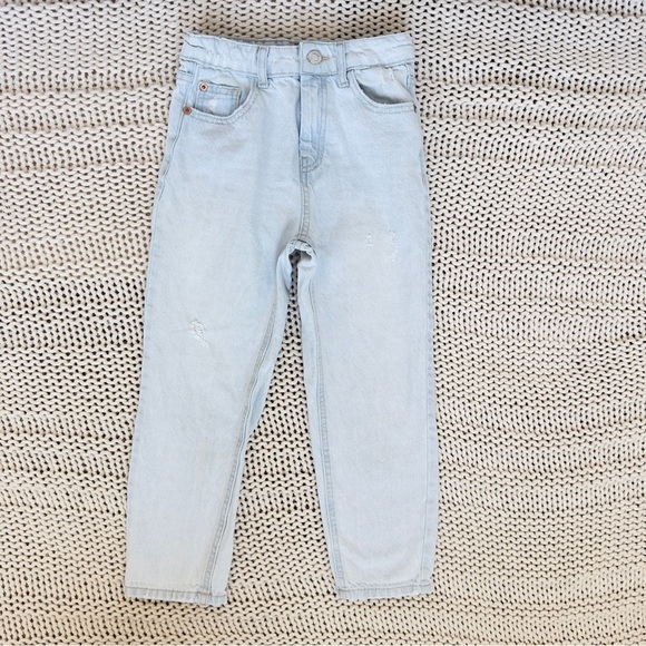 Zara Light Blue Denim Girl's Jeans Size 8 - Picture 1 of 8